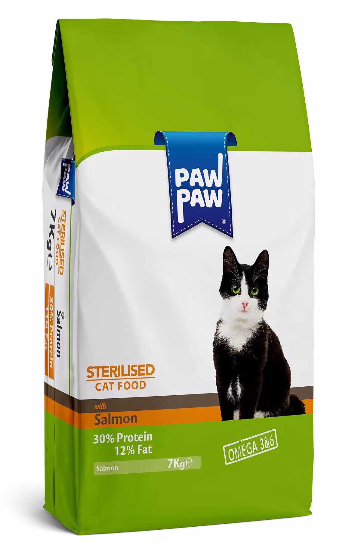 Paw Paw Sterilised Salmon – طعام جاف للقطط المعقمة (1 كغم)