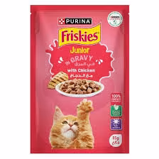 Friskies Junior in Gravy مع الدجاج – غذاء رطب متكامل للقطط الصغيرة (85 غم)