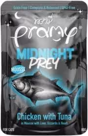 Pramy Midnight Prey Mousse – موس الدجاج مع التونة (80 غم)